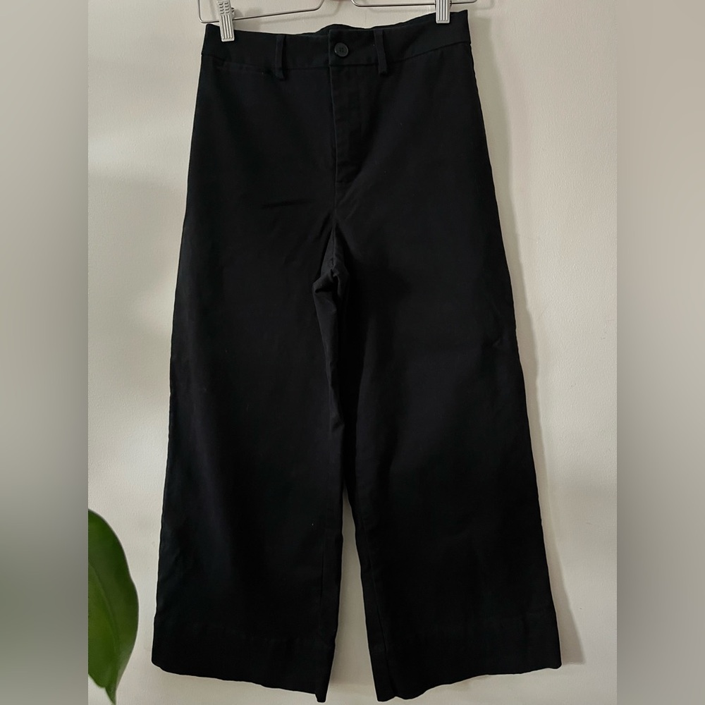 Frank and Oak Cropped Wide Leg Trousers
